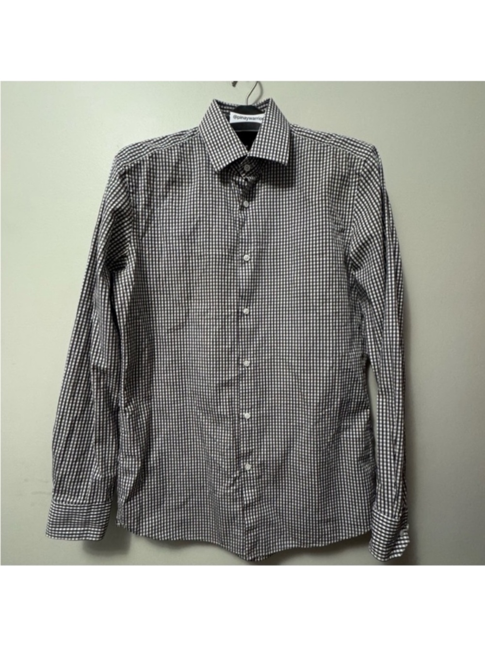 Boss Black and White Check Dress Shirt